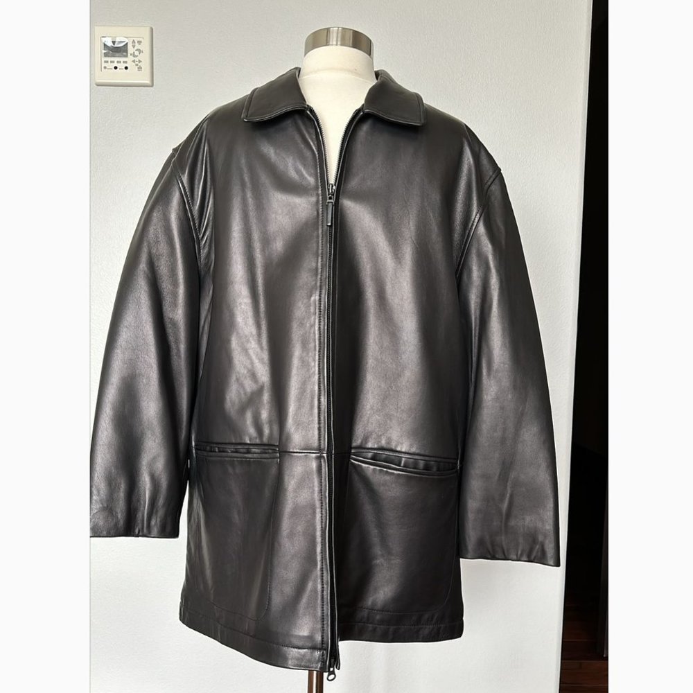 Jhane Barnes Men lamb leather coat